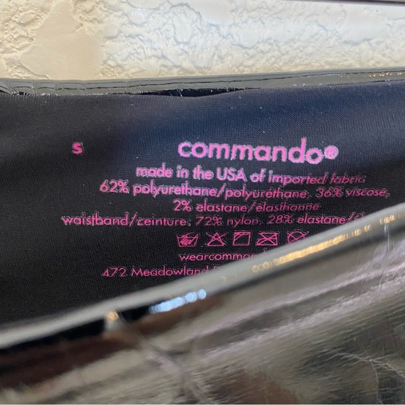 Commando Perfect Control Shine Patent Leather High Rise Leggings Size Small Blk - Picture 8 of 9